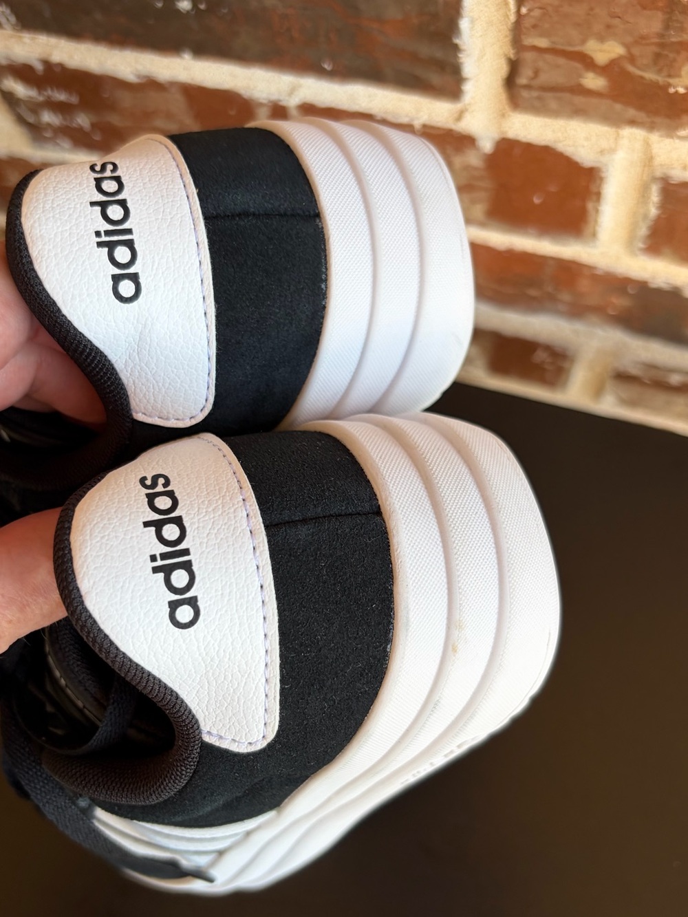 adidas VL Court Bold Core Black Cloud White Platform Sneakers Size 6 NWT - Picture 8 of 14